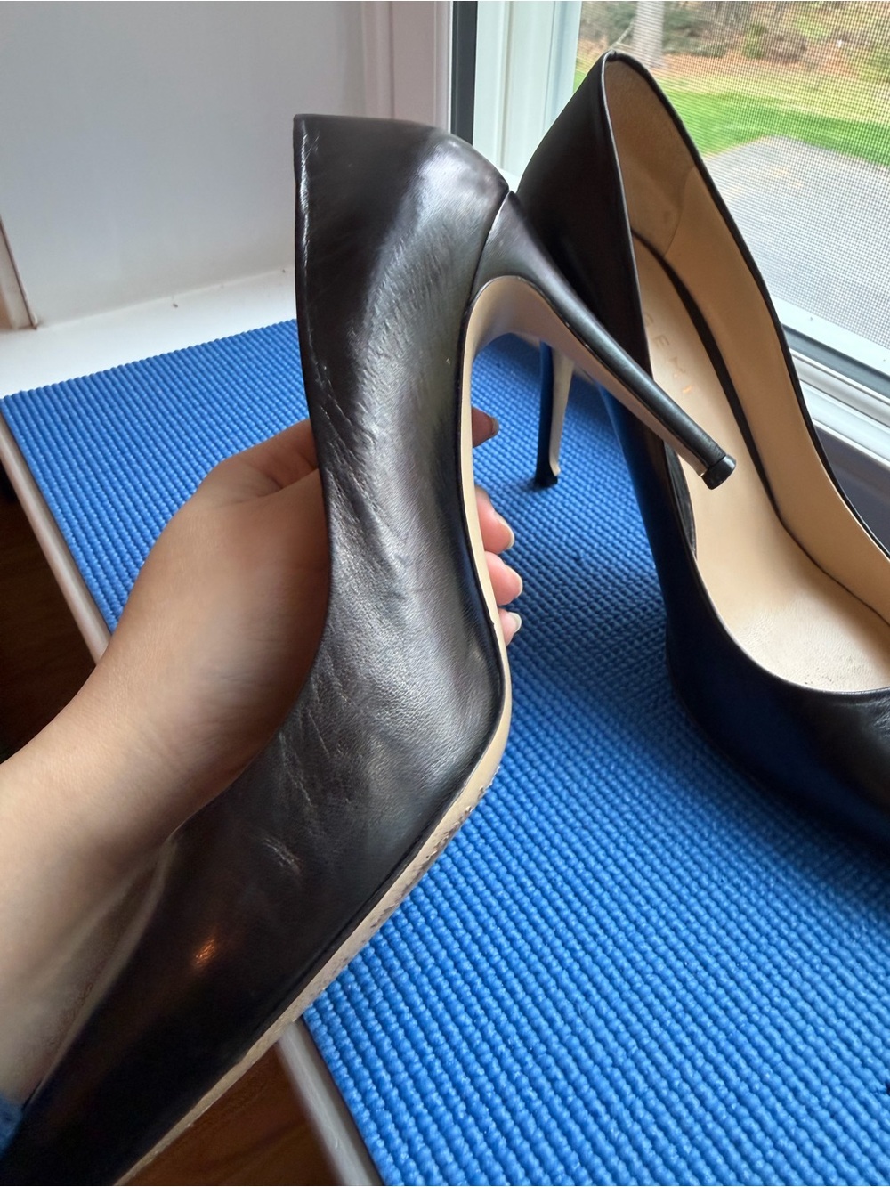 M.Gemi Esatto 90 Black Nappa Leather Pumps EU 38.5 US 7.5 Made In Italy Heel - Picture 7 of 7